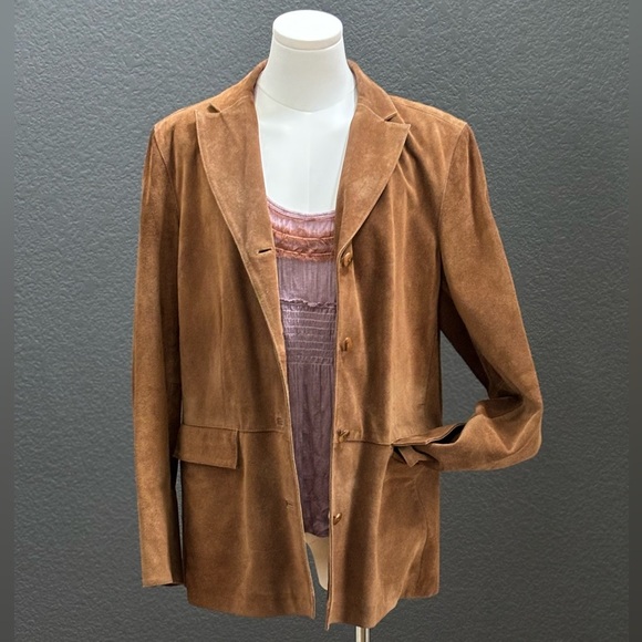 GAP Jackets & Blazers - GAP - Leather Suede Jacket/Blazer, vintage 90s